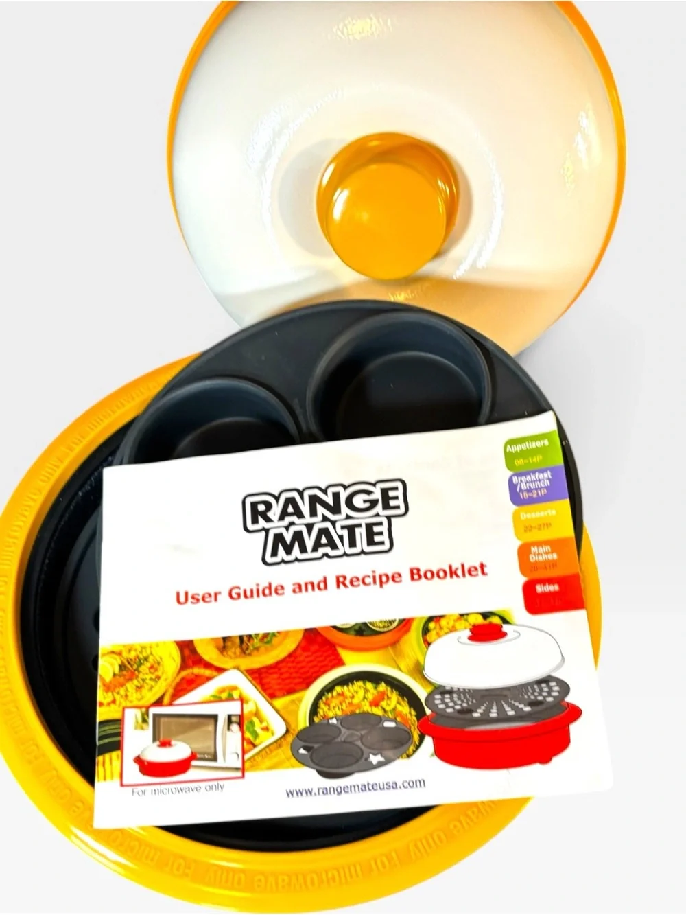 Range Mate Microwave Grill Pan & Steamer Set (Yellow)